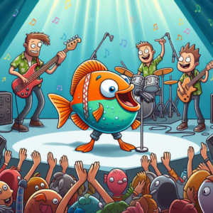 fish singing in a rock band