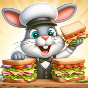 An bunny who is the world's best sandwich maker